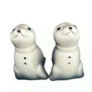 Vintage Ceramic Seals Salt & Pepper Shakers Set